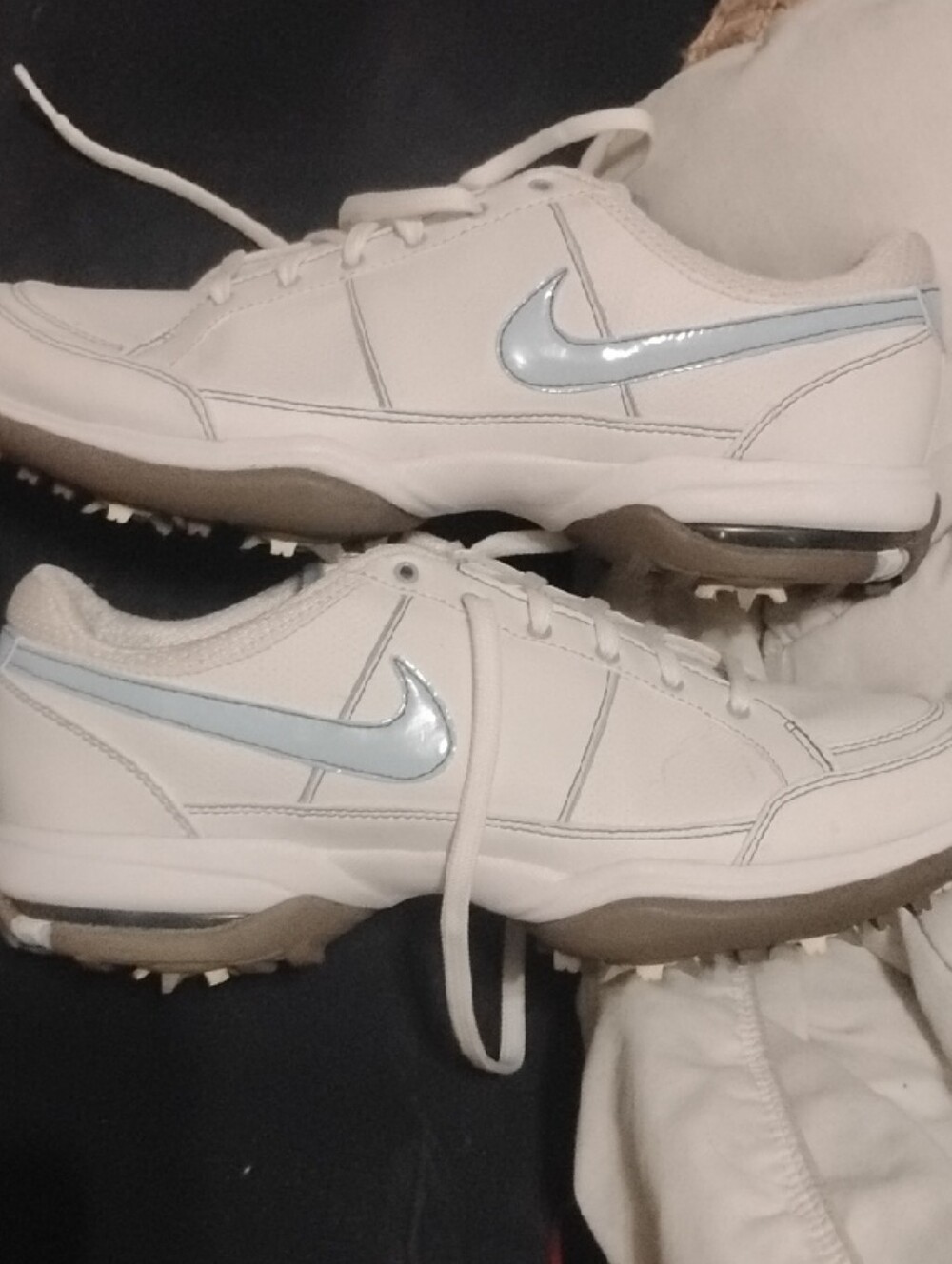 Nike Women's Air Charmer Golf Shoes with Light Blue Swoosh